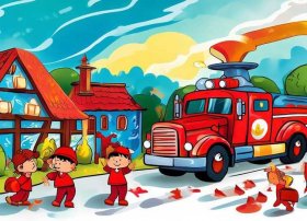 儿童故事消防车灭火 - 消防车灭火的故事幼儿故事