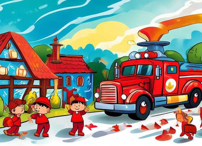 儿童故事消防车灭火 - 消防车灭火的故事幼儿故事