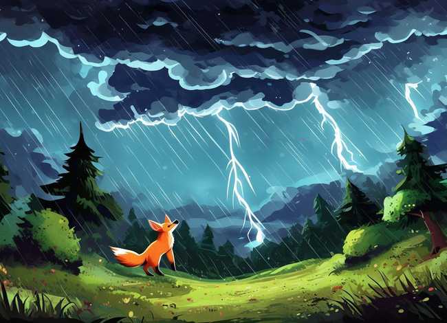 打雷的故事绘本 打雷的故事绘本图片