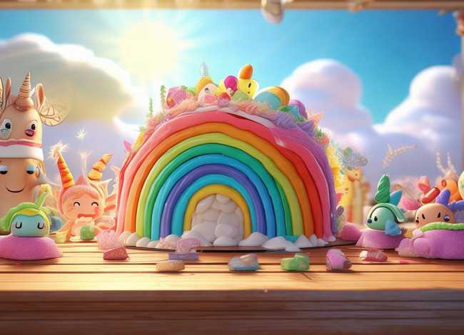 彩虹蛋糕故事情景画、彩虹蛋糕故事情景画怎么画