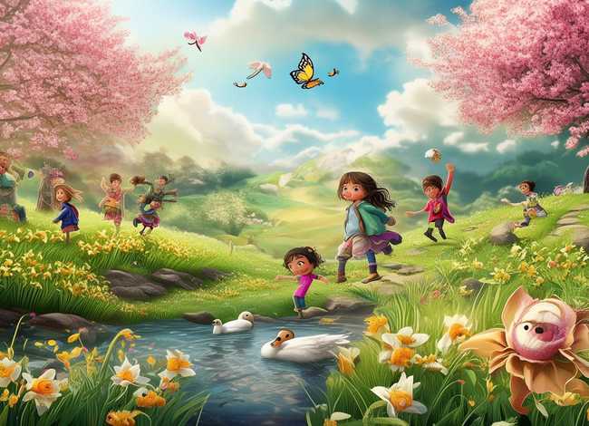 春天的故事儿童版歌词，春天的故事的歌词儿