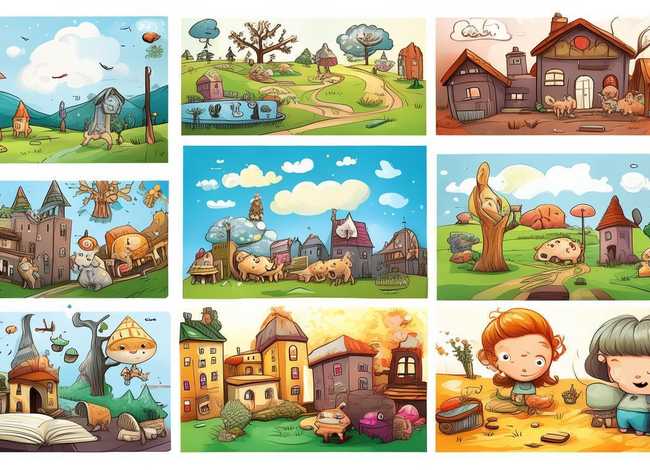 简单儿童绘本故事插画，幼儿绘本故事简笔画6张