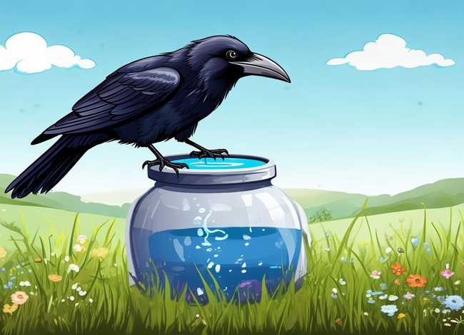 乌鸦喝水儿童故事（乌鸦喝水的故事幼儿版）