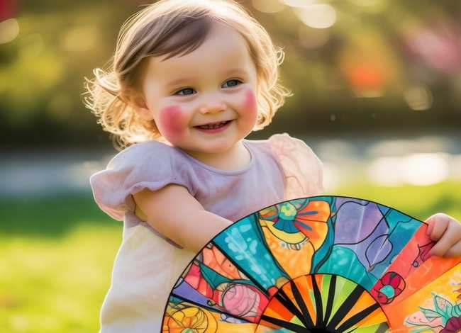 儿童扇子、儿童扇子舞单人跳