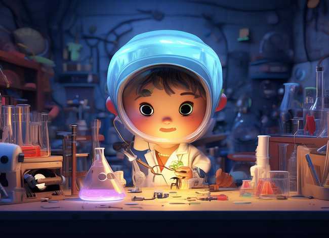 科学故事儿童简短绘画，科学故事简笔画