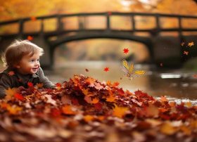 落叶编故事 用落叶画编个小故事