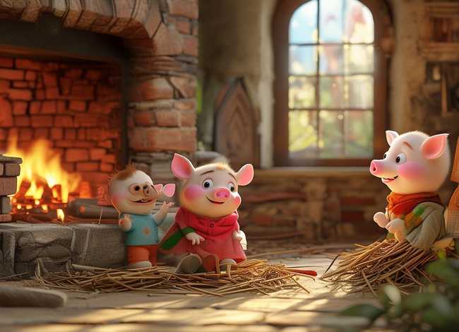 儿童睡前故事50篇三只小猪；少儿睡前故事365三只小猪