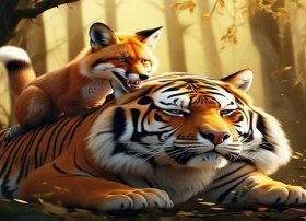 狐假虎威儿童故事绘画 狐假虎威少儿故事