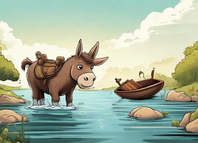 驴子过河的故事文字，驴子过河的故事文字图片