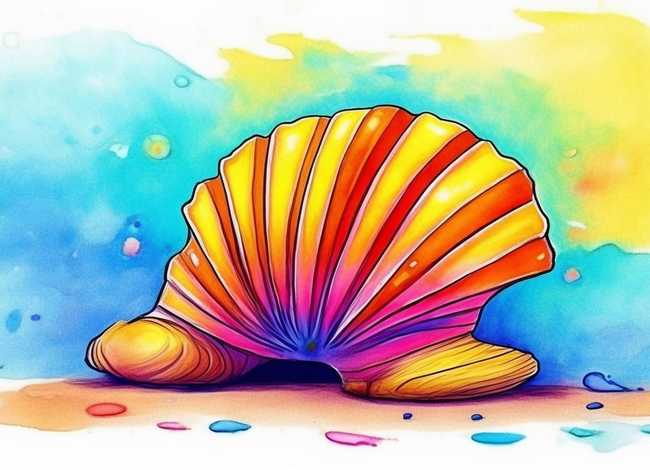 贝壳简笔画儿童画 - 贝壳简笔画 儿童