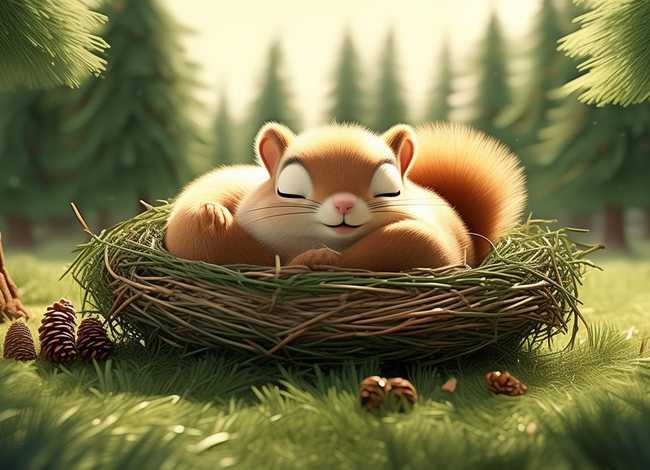 儿童故事松鼠睡觉 - 松鼠睡觉的故事