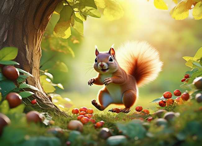 儿童故事松鼠的美好生活，松鼠的美好生活绘本