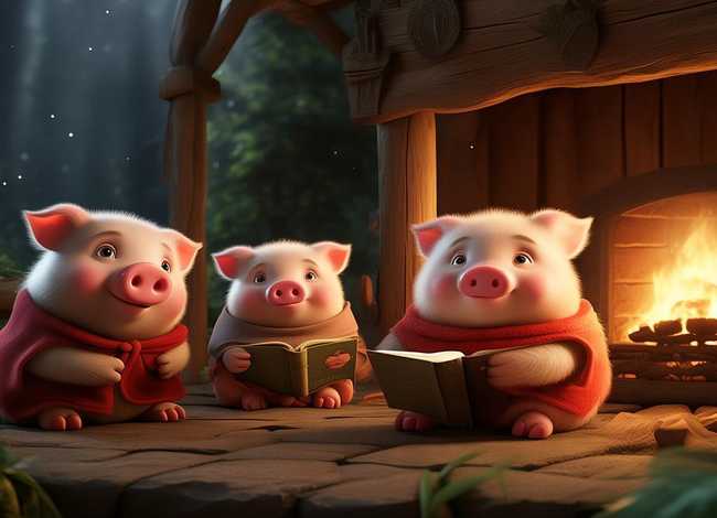 儿童睡前小故事三只小猪文字版、睡前故事幼儿故事大全三只小猪文字版