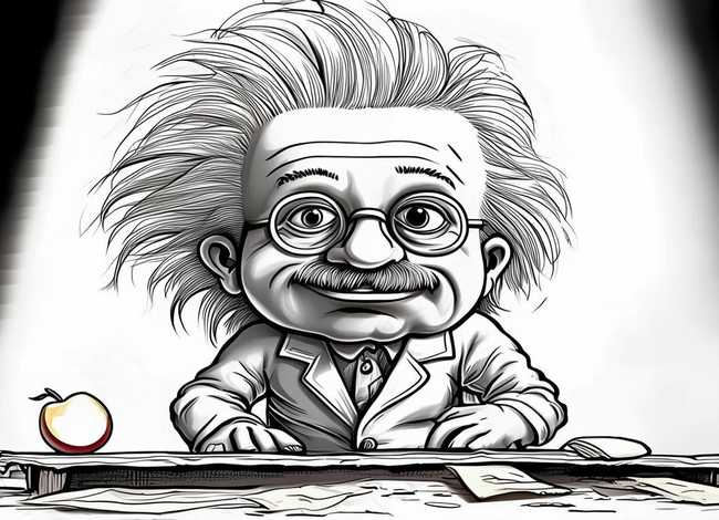 关于爱因斯坦的简笔画；关于爱因斯坦的简笔画怎么画