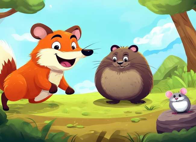 儿童故事狐狸和鼹鼠、狐狸和老鼠的故事 动画片