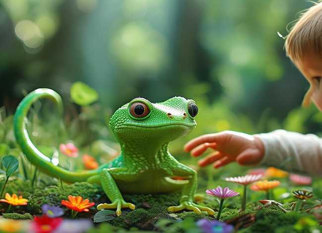 儿童故事3-6岁完整版小壁虎；幼儿故事小壁虎借尾巴图片