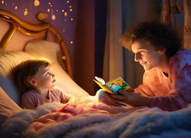 给儿童讲睡前故事 睡前给小朋友讲故事