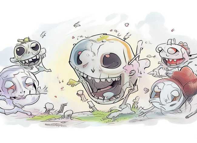 三打白骨精绘本故事儿童简笔画；三打白骨精儿童简笔画图