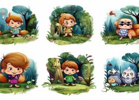 儿童故事插图创编连环画4幅 - 幼儿故事连环画图片4张