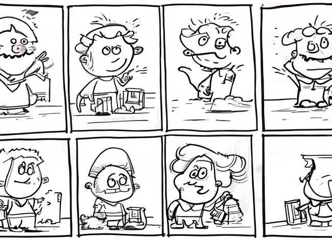 四格绘本故事图片，四格绘本故事图片简笔画