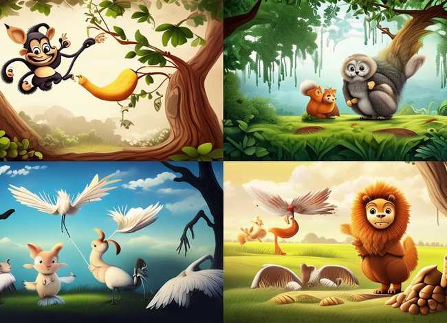 动物故事画怎么画一4一6个画面；动物故事的画怎么画