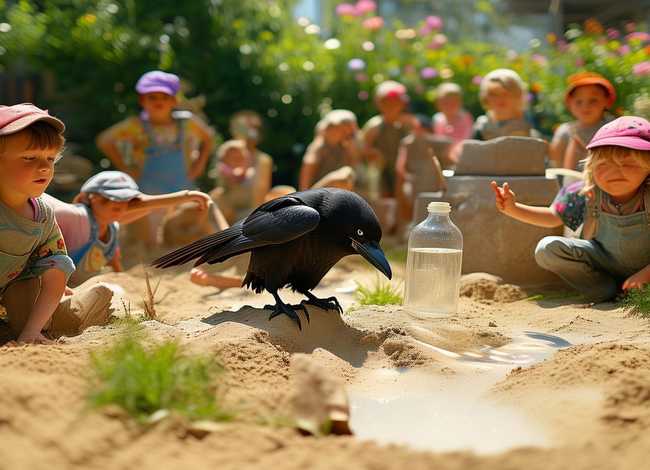 乌鸦喝水 的故事幼儿；乌鸦喝水 的故事幼儿园