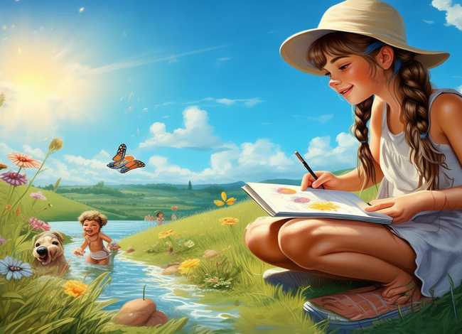 夏天的故事图画、夏天的故事图画怎么画