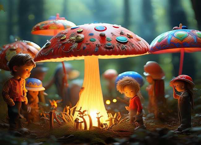 漂亮的蘑菇儿童故事视频（漂亮的蘑菇伞绘本故事）