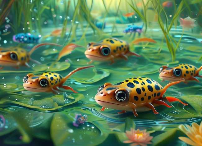 小蝌蚪找妈妈图片 二年级看图写话小蝌蚪找妈妈图片