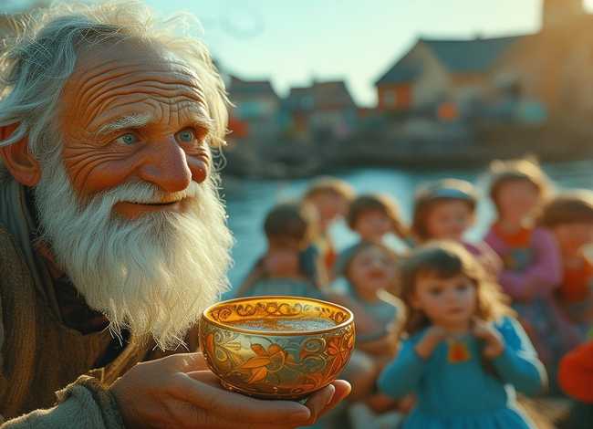 渔夫和金鱼的儿童故事完整版、渔夫和金鱼的故事表演