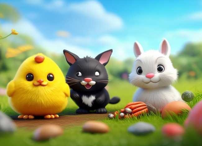 儿童连环画小鸡小猫和小兔 儿童连环画小鸡小猫和小兔图片