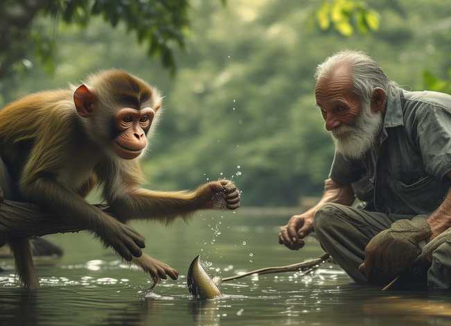 小故事猴子，小故事猴子和渔夫