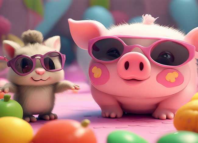 小猪和小老鼠卡通图片大全；小猪和小老鼠卡通图片大全集