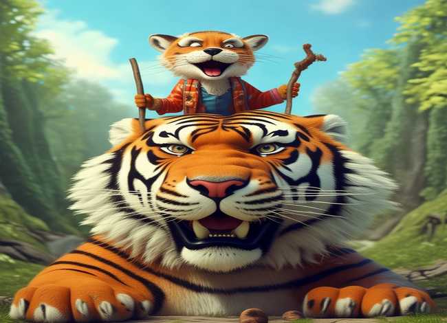 幼儿园狐假虎威的故事文字、幼儿园狐假虎威的故事文字图片