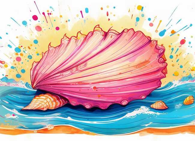 儿童画贝壳图片大全，儿童画贝壳图片大全简单