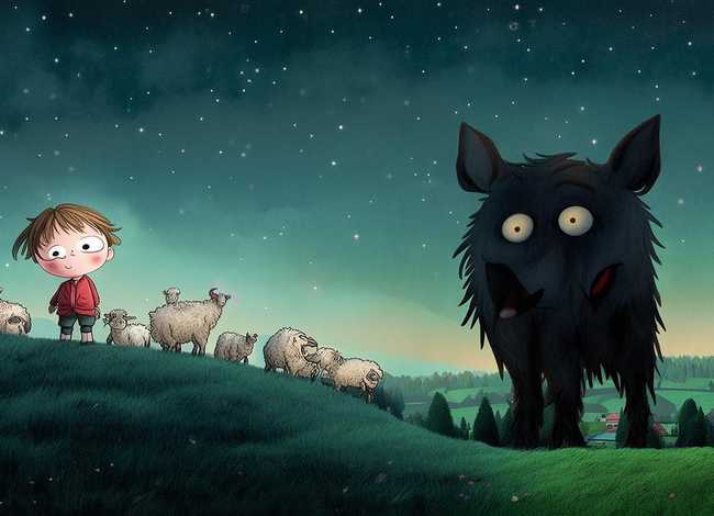 儿童睡前故事寓言故事狼来了 - 经典寓言故事大全之贝乐虎睡前故事《狼来了》