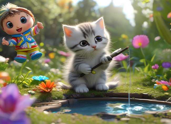 小猫钓鱼视频儿童 小猫钓鱼视频儿歌视频