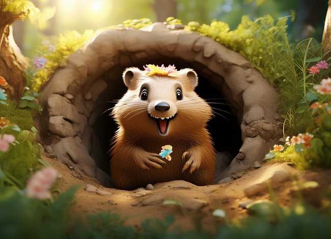 地鼠儿童故事，地鼠钻洞故事