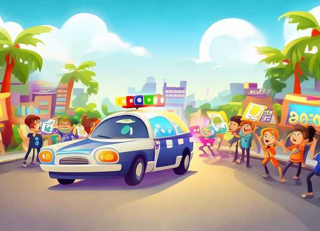 加油警车儿童故事，加油,警车绘本故事内容