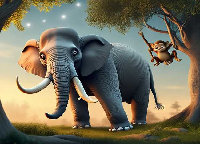 儿童睡前故事大全集大象和猴子（睡前小故事猴子和大象）