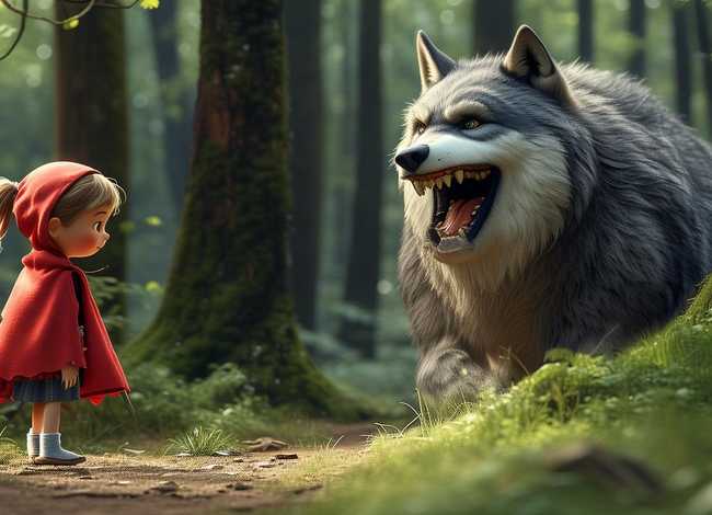 儿童故事大灰狼和小红帽的故事、大灰狼和小红帽的故事简单版