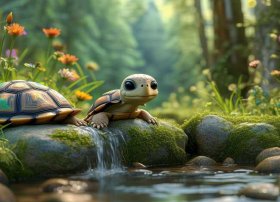 聪明小乌龟故事，少儿故事《聪明的小乌龟》