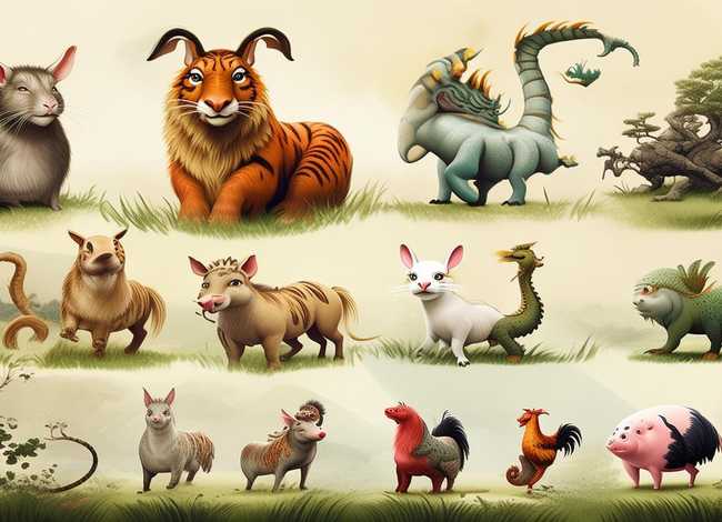 十二生肖排队的故事 - 十二生肖排队的故事图片