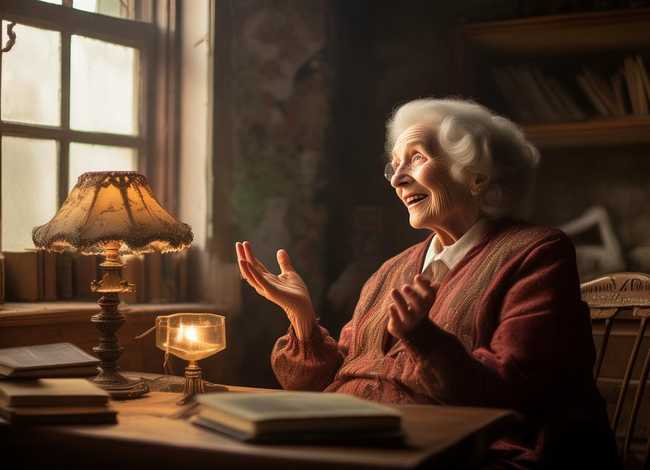 老奶奶讲故事；老奶奶讲故事看图写话