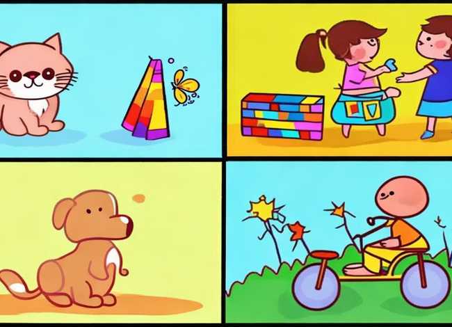 幼儿四格小故事图片；幼儿四格小故事图片简笔画