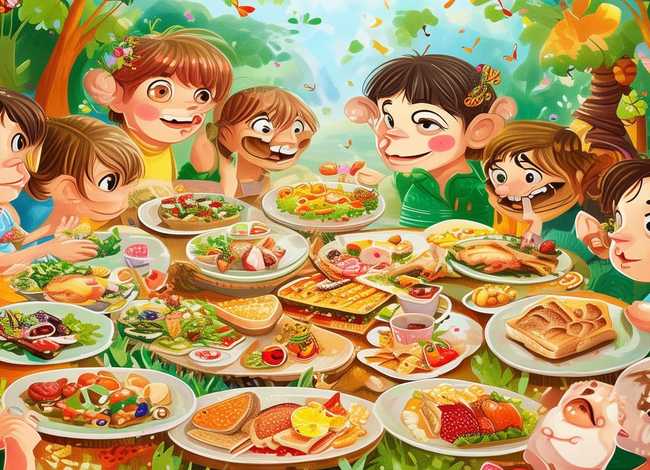 幼儿美食故事，幼儿美食绘本故事图画