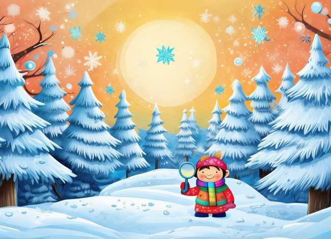 雪花的故事儿童绘画，关于雪花的故事绘本