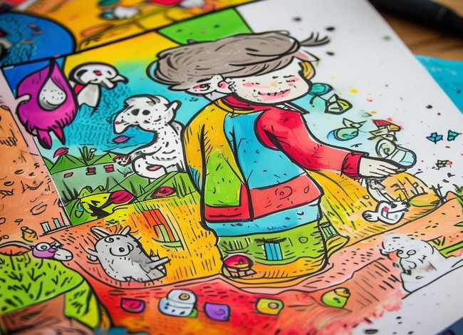 儿童自制绘本故事绘画；自制幼儿绘本故事图画 制作 手绘