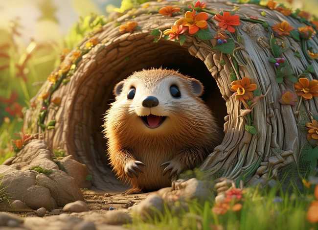 地鼠儿童故事，地鼠钻洞故事