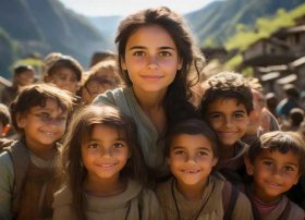 解说一个山村留守儿童的感人故事；山村留守儿童的守护者